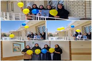 به پرواز درآمدن بادکنک‌ها به یاد فرشتگان کوچک در شبکه بهداشت و درمان شهرستان سروستان اردیبهشت ۱۴۰۴